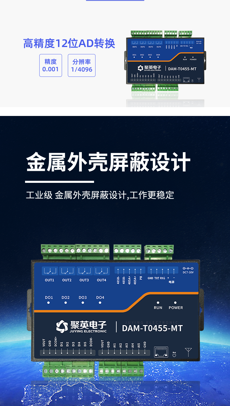 云平臺 DAM-T0455-MT 工業(yè)級數(shù)采控制器特點(diǎn)