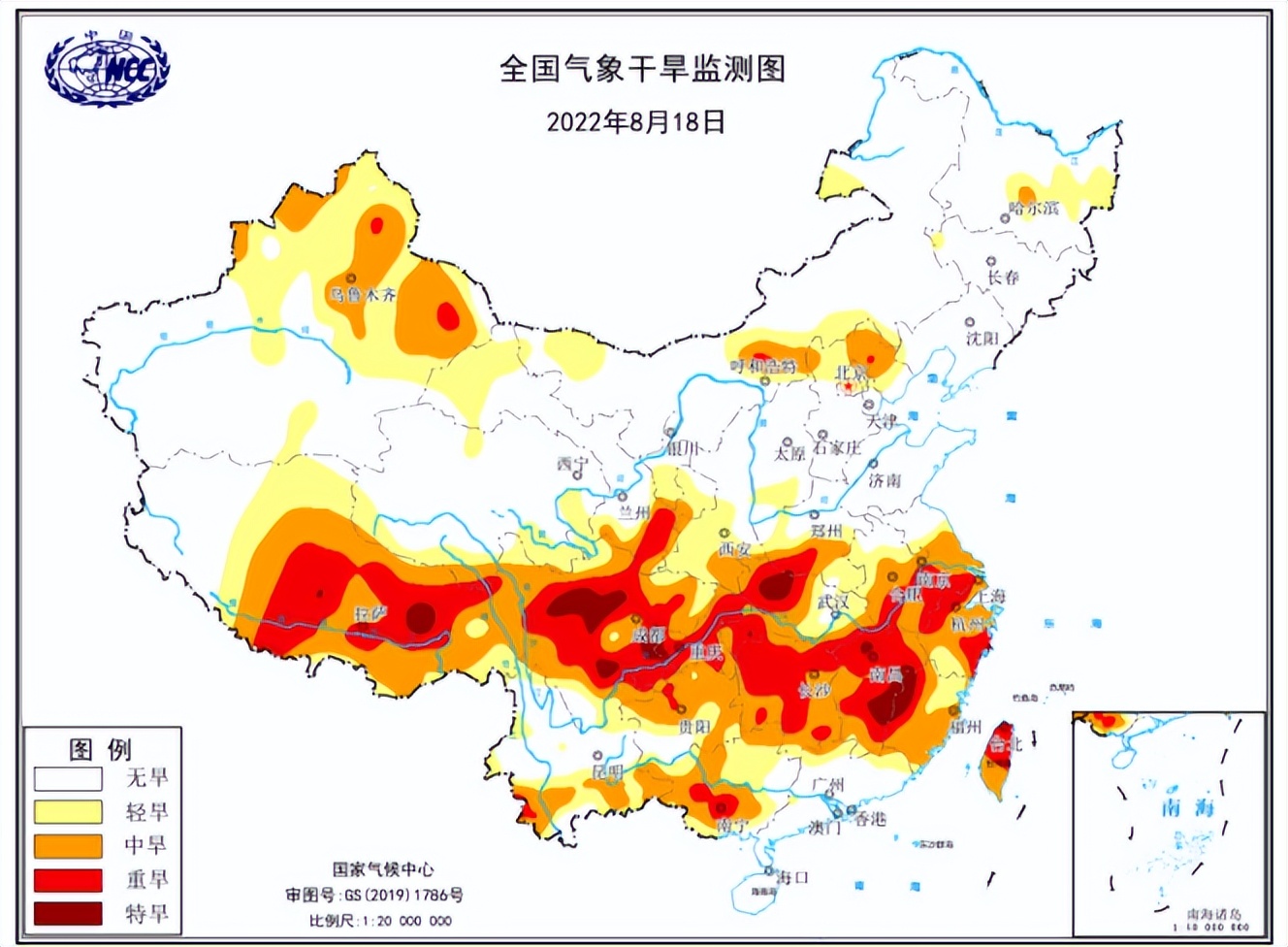高溫少雨天氣，氣象干旱將持續(xù)發(fā)展