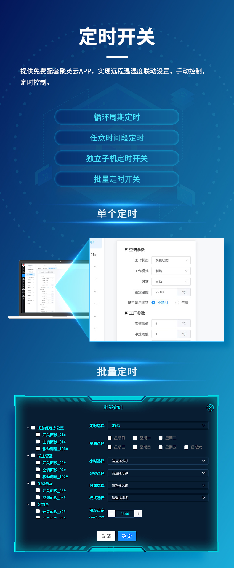 智能空調(diào)溫控器 定時(shí)功能
