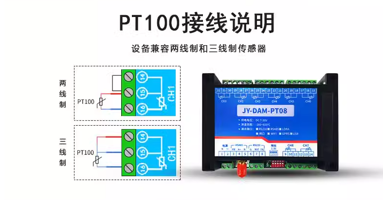 PT100接線(xiàn)說(shuō)明