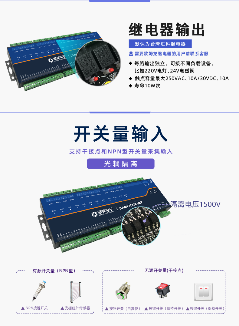 DAM121212-MT 工業(yè)級(jí)數(shù)采控制器開關(guān)量輸入